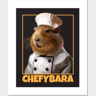 Capybara Chef Chefybara Posters and Art